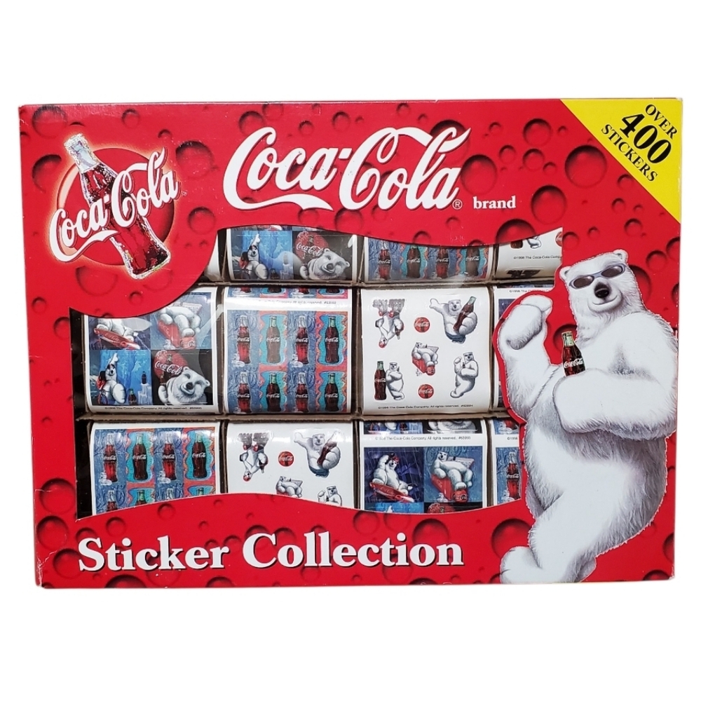 Coca Cola Polar Bear Sticker Set - Red and White